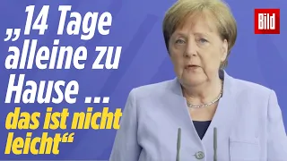 Angela Merkel meldet sich nach 14 Tagen Quarantäne per Video zurück!