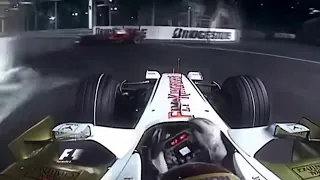 Adrian Sutil Onboard crash Singapore GP 2008