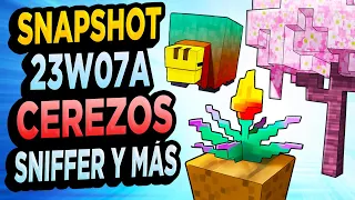 👉CEREZOS, SNIFFER, JARRONES ✅ Snapshot 23w07a Minecraft 1.20