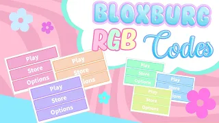 bloxburg : pastel aesthetic themes *RGB color codes* ⭐️