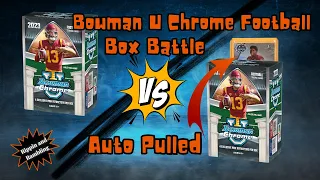 2023 Bowman University Chrome Football Blaster Box Battle. Autographed 1rst Bowman!