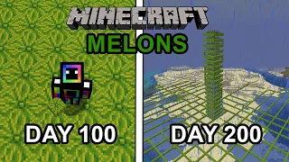 I Farmed Melons for 200 Days in Minecraft