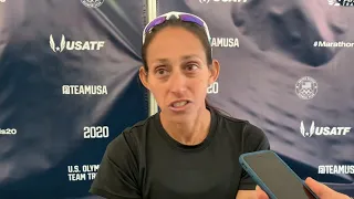 Des Linden after battling to 4th Place finish at 2020 US Olympic Marathon Trials