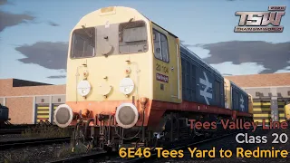 6E46 Tees Yard to Redmire - Tees Valley Line - Class 20 - Train Sim World 2020