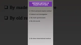 Different Method Of Collection  Of Data #youtubeshorts