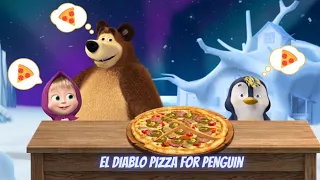 El Diablo Pizza For Penguin- Masha And The Bear Pizza Game!