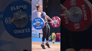 Kate Vibert (71kg 🇺🇸) 110kg / 242lbs Snatch at Pan Ams 2023! #snatch #slowmotion #weightlifting