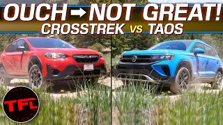 Both The Volkswagen Taos AND Subaru Crosstrek REALLY Struggle Off-Road, But Which One Does Better?