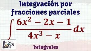 Integración por fracciones parciales | Ejercicio 4 | La Prof Lina M3