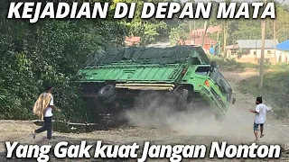 Ngeri!! Yang Gak Kuat Jangan Nonton.Terekam Detik2 Truk Terguling Terbalik Di Tanjakan Batu Jomba.