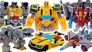 Transformers Cyberverse ultra class Autobot Bumblebee, Grimlock VS Starscream! #DuDuPopTOY