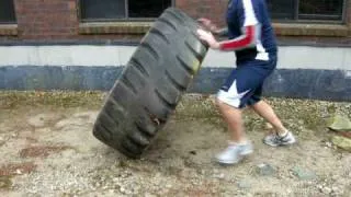 Tire Flipping Workout.AVI