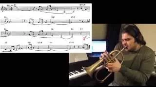 Trumpet lesson jazz tutorial Summertime Gershwin How to play theme