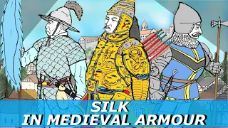 How was Silk used in Medieval Armours and the Mongol Empire?