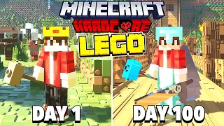 I Spent 100 Days in Minecraft LEGO! (Tagalog)