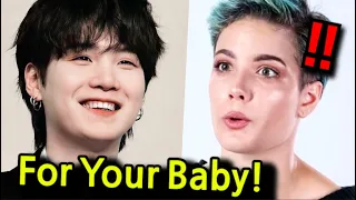 SUGA's Surprise Gift to Halsey who Gave Birth to a Son after Miscarriage 3 Times