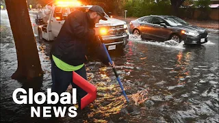 California floods: Massive storm, "atmospheric river" leave parts of the state underwater