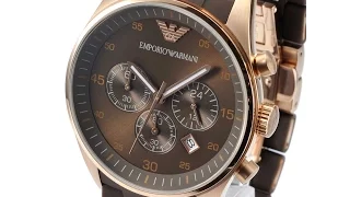 EMPORIO ARMANI AR5890 MENS WATCH SPORTIVO BROWN ROSEGOLD REVIEW アルマーニ ローズゴールド ブラウン レビュー メンズ