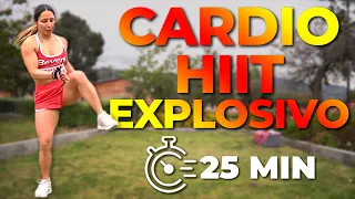 CARDIO HIIT EXPLOSIVO (25 MIN) - Rutina para Quemar Grasa