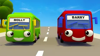 Baby Bus Nursery Rhymes & Kid Songs | Gecko's Garage | Wheels On The Bus | Bus Videos For Kids