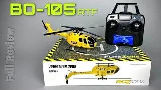 FLITEZONE Scale RC BO-105 Electric ADAC Helicopter RTF with autostart/landing function | full review