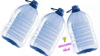 3 LOVELY WAYS TO RECYCLE THE BIG PLASTIC BOTTLES!