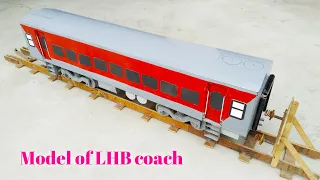 How to make Handcrafted model of LHB coach | Indian Train Coach | Red & Cileti 😍😍😍😍😍