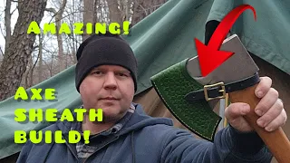 How To Make A Custom Leather Axe Sheath With Tooling!