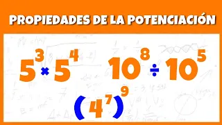 PROPIEDADES de la POTENCIACIÓN explicadas en menos de 10 minutos