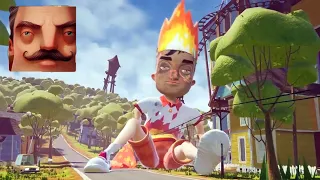 Hello Neighbor - My New Neighbor Big Aaron Fire History Gameplay Walkthrough