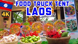 Little Walk At Parkson Mall Area & Food Truck Tent #WanderingLeisure #streetfood #laos