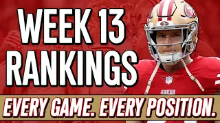 Week 13 Rankings | All Positions & All Games! | 2023 Fantasy Football Advice