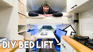 DIY Van Bed Lift for $1,000! | Elevator Bed Electronic Lift System