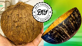 💈 🔆 Сделай сам. Экологическая бюджетная чаша для взбивания пены из кокоса 🥥 👍DIY Сoconut Bowl Легко!