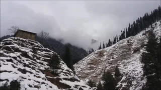 Jarogo waterfall Swat valley, winter hike