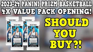 SHOULD YOU BUY?! 2023-24 Panini Prizm Basketball 4x Value Pack Opening and Review!
