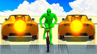 GTA V Online: BMX vs CARRO FOGUETE - a FUGA do ET