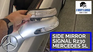 Mercedes R230 Signal Side Mirror Lens Replacement
