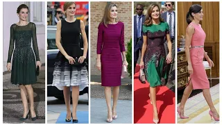 World's most beautiful and gorgeous Queen 👑 Letizia of Spain dress styles/queen Letizia outfits 2024