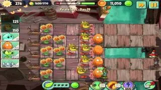 Plants vs Zombies 2 : Pirate Seas Day 19 Walkthrough