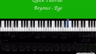 How to play Ego by Beyonce Piano Tutorial