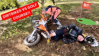 DIRTBIKES ON THE WOR GOLF COURSE & BUSTED KNEE - WOR Enduro events