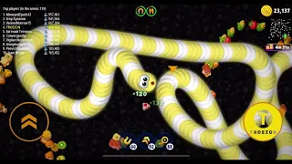 Wormszone.io🐍 Pro Worm Battle Gameplay 119 Best slither snake #001 #slithersnake Infinity mode