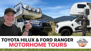 Toyota Hilux Motorhome Tour / Ford Ranger Motorhome Tour / 4x4 Motorhome Conversion / Free Camping