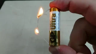 How to make a FIRE with BATTERY