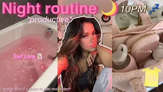 10pm productive NIGHT ROUTINE | deep cleaning + self care ♡