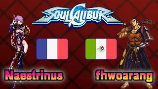 Soulcalibur || Naestrinus 🇫🇷 VS 🇲🇽 fhwoarang || FLYCAST FIGHTCADE 2