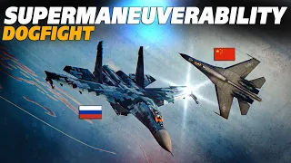 Supermaneuverability DOGFIGHT Russia Vs China | Su-27 Flanker Vs J-11 Flanker | DCS |