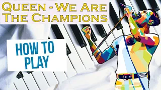 WE ARE THE CHAMPIONS на пианино QUEEN как сыграть на фортепиано урок красивая песня лучшая мелодия