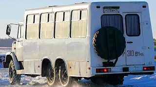 Очень редкий автобус на базе ЗИЛ 6Х6 был замечен в Кургане